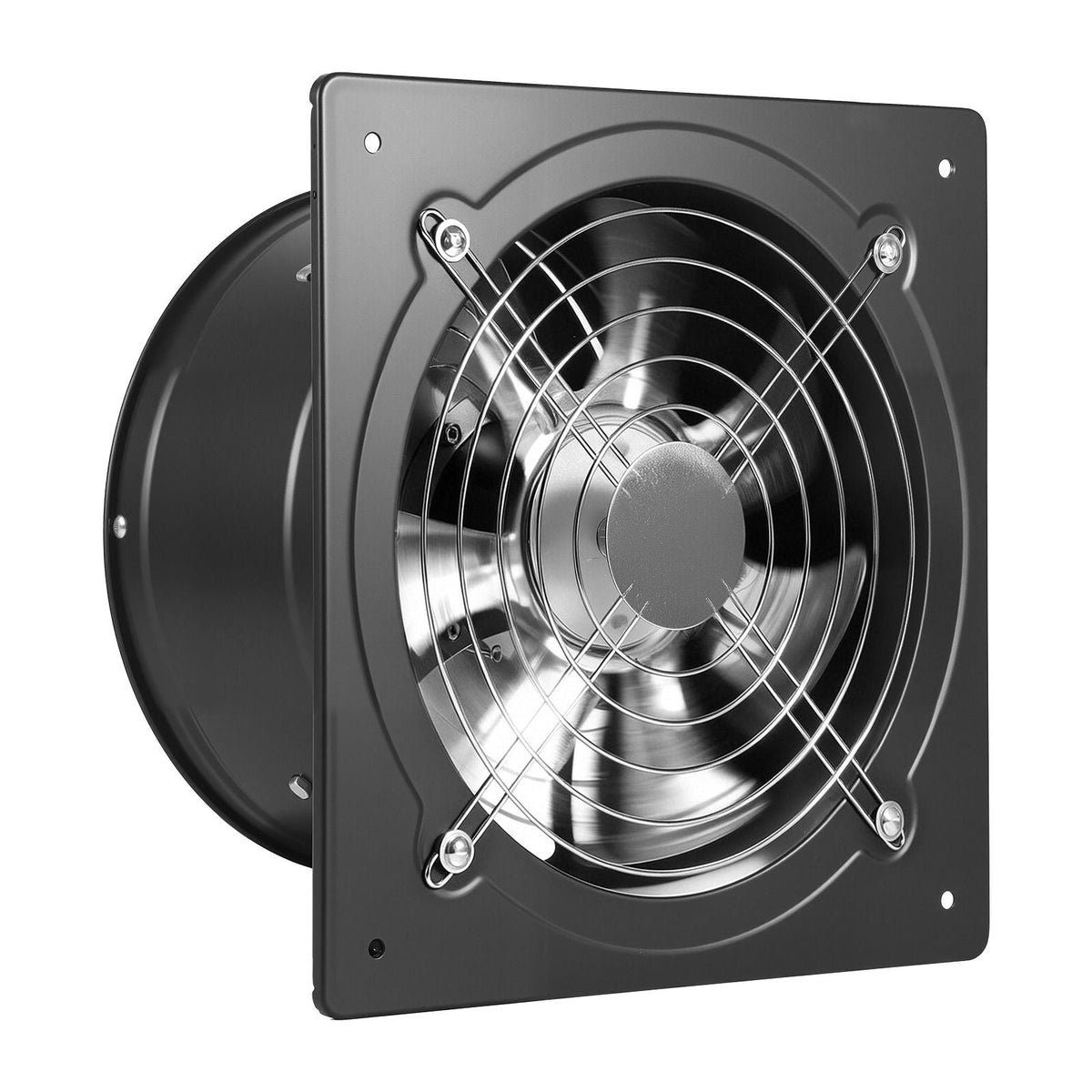 10 Inch Exhaust Fan, 988 CFM High Velocity Wall Mount Vent Fan with On/Off Control, Low Consumption, Portable Ventilation Extractor for Attic,Garage,Basement,Workshop,Kitchen, Chicken Coop,Black