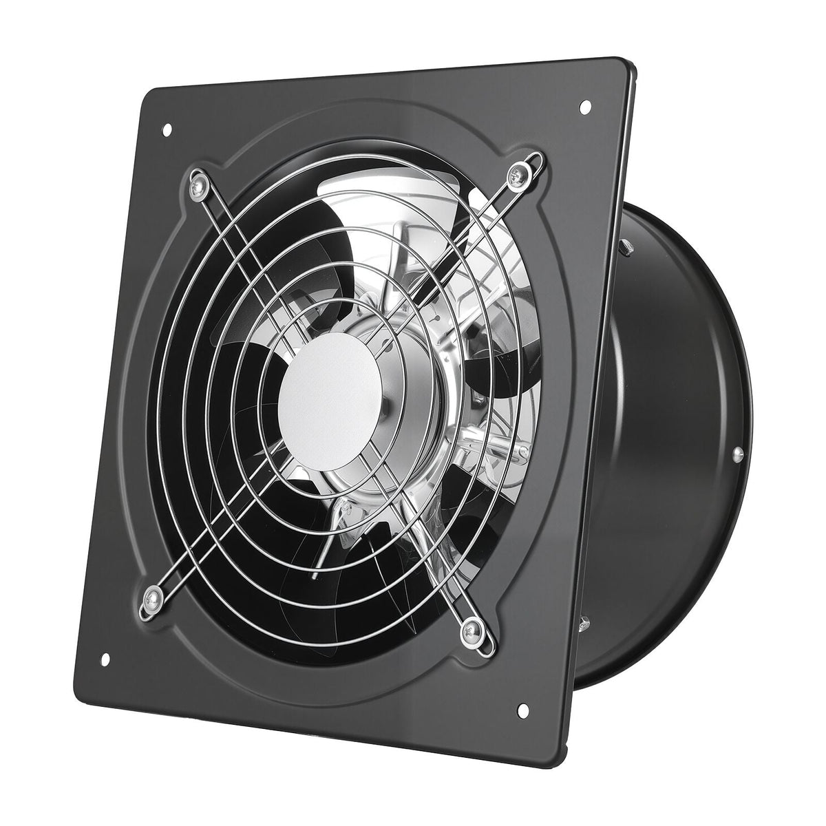 10 Inch Exhaust Fan, 988 CFM High Velocity Wall Mount Vent Fan with On/Off Control, Low Consumption, Portable Ventilation Extractor for Attic,Garage,Basement,Workshop,Kitchen, Chicken Coop,Black