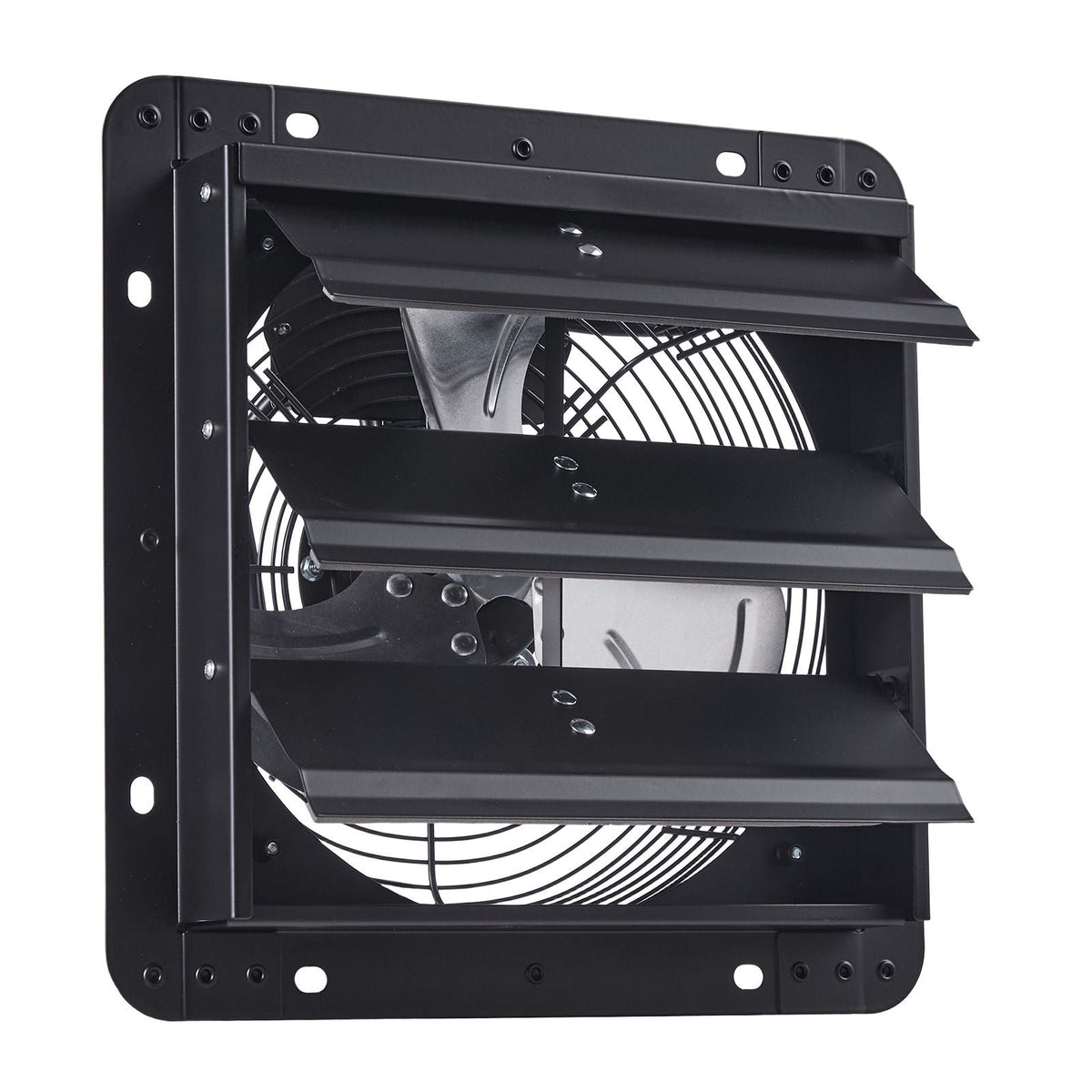 10 inch Shutter Exhaust Fan, Wall Mounted Attic Vent Fan with Variable Speed Controller, 900 CFM, AC Motor, Heavy-duty Steel, Low Noise for Shed, Garage, Greenhouse Ventilation Cooling, Black