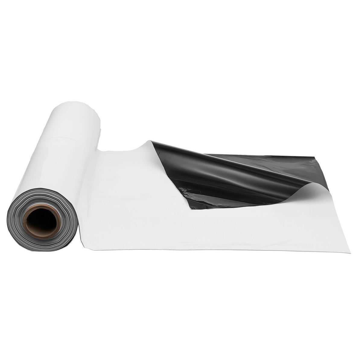 10 Mil Plastic Sheeting Heavy Duty 10' x 100', Thick Plastic Sheeting Roll, Plastic Drop Cloth Painters Tarp Covering for Crawl Space Vapor Barrier, Black and White Double-Sided, Multi-Purpose