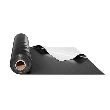 10 Mil Plastic Sheeting Heavy Duty 10' x 65', Thick Plastic Sheeting Roll, Plastic Drop Cloth Painters Tarp Covering for Crawl Space Vapor Barrier, Black and White Double-Sided, Multi-Purpose