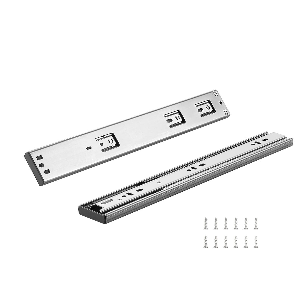 10 Pairs of 16 Inch Drawer Slides Side Mount Rails, Heavy Duty Full Extension Steel Track, Soft-Close Noiseless Guide Glides Cabinet Kitchen Runners with Ball Bearing, 100 Lbs Load Capacity