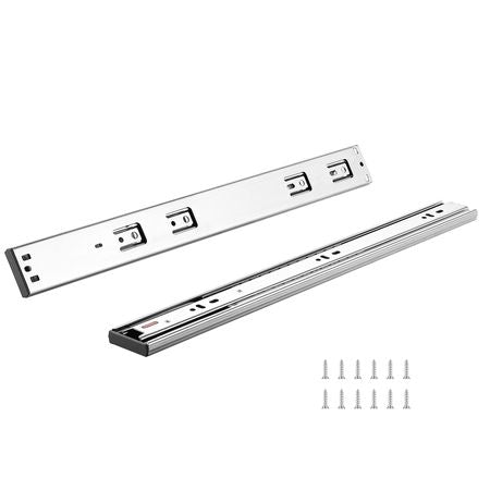 10 Pairs of 18 Inch Drawer Slides Side Mount Rails, Heavy Duty Full Extension Steel Track, Soft-Close Noiseless Guide Glides Cabinet Kitchen Runners with Ball Bearing, 100 Lbs Load Capacity