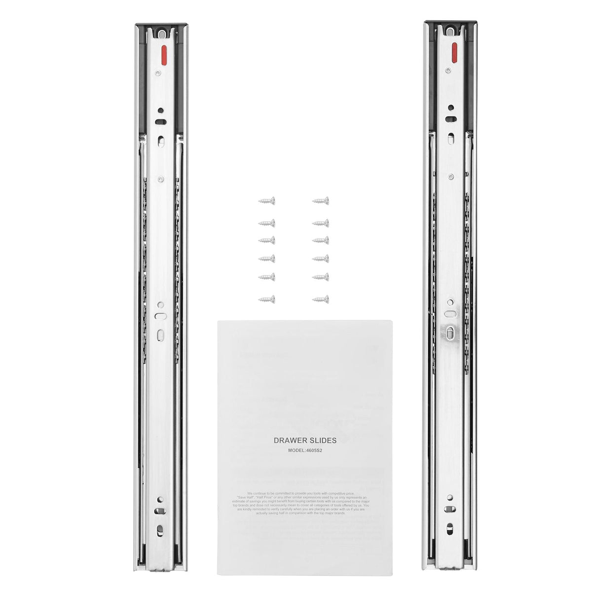 10 Pairs of 18 Inch Drawer Slides Side Mount Rails, Heavy Duty Full Extension Steel Track, Soft-Close Noiseless Guide Glides Cabinet Kitchen Runners with Ball Bearing, 100 Lbs Load Capacity