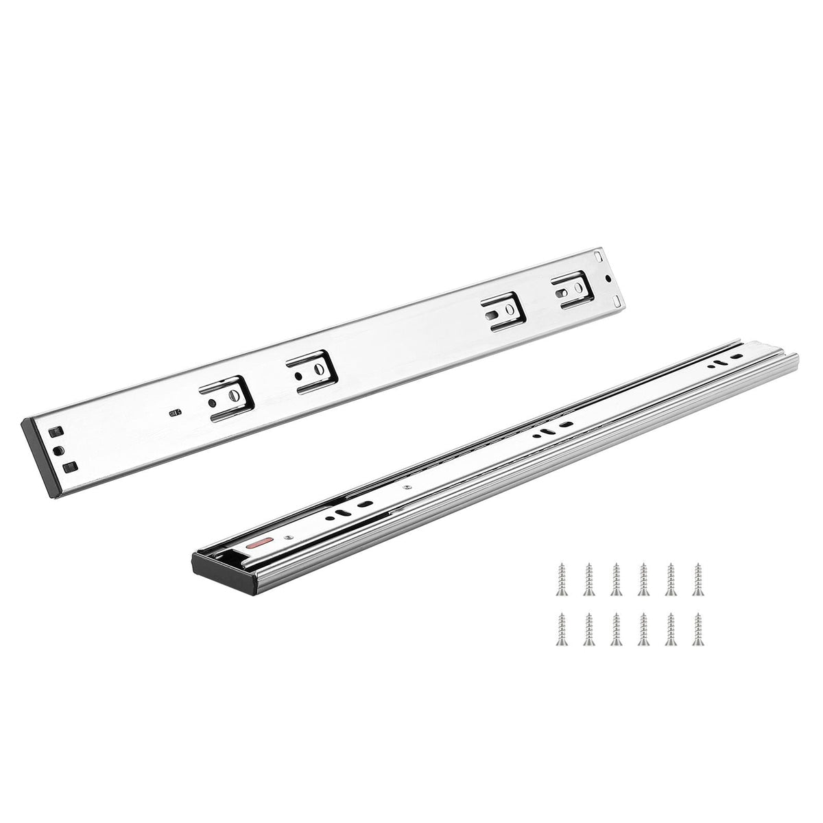 10 Pairs of 20 Inch Drawer Slides Side Mount Rails, Heavy Duty Full Extension Steel Track, Soft-Close Noiseless Guide Glides Cabinet Kitchen Runners with Ball Bearing, 100 Lbs Load Capacity