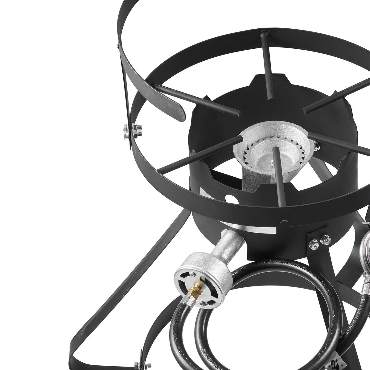 10 Qt Fish and Wing Fryer, Aluminum Propane Fish Fryer Kit, Outdoor Deep Fryer Seafood Pot with Thermometer, Strainer Basket, and 54,000 BTUs Propane Burners, for Outdoor and Backyard Cooking