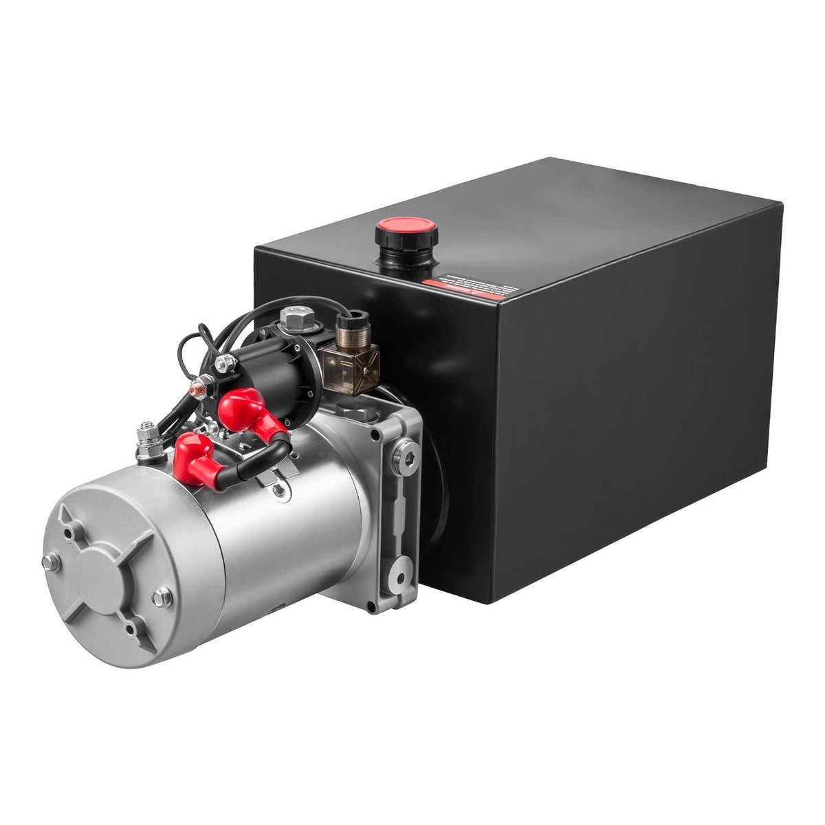 10 Quart Hydraulic Power Unit, Single Acting Dump Trailer Pump, 3200 PSI Max Relief Pressure & 0.91 GPM Flow Rate, DC 12V Hydraulic Pump with Metal Reservoir for Dump Trailer Car Lifting