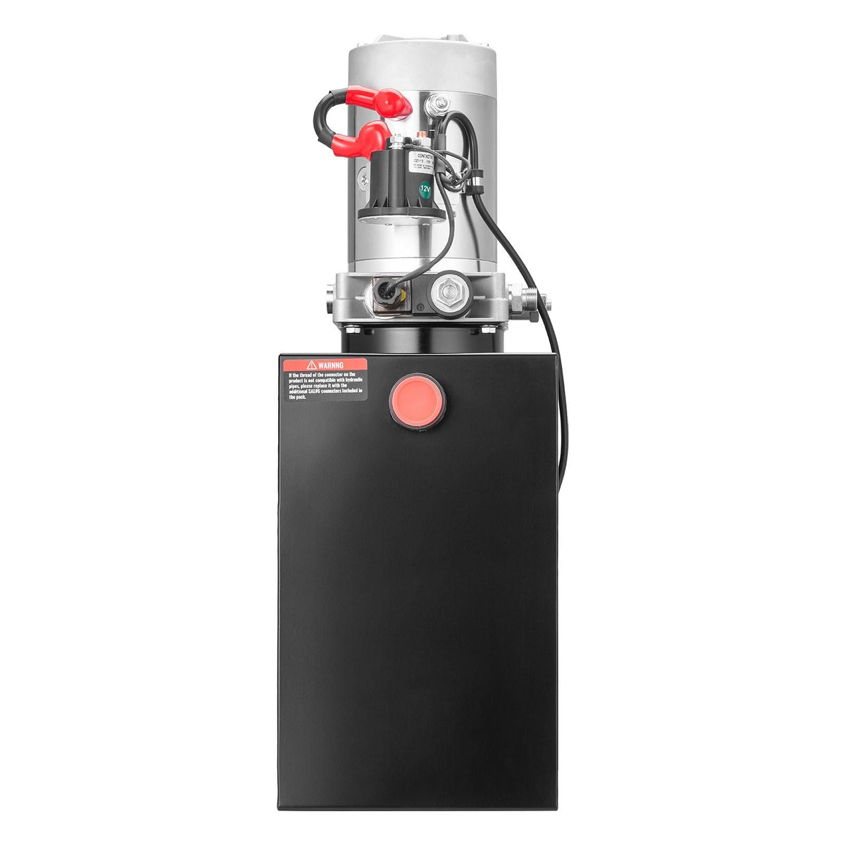 10 Quart Hydraulic Power Unit, Single Acting Dump Trailer Pump, 3200 PSI Max Relief Pressure & 0.91 GPM Flow Rate, DC 12V Hydraulic Pump with Metal Reservoir for Dump Trailer Car Lifting