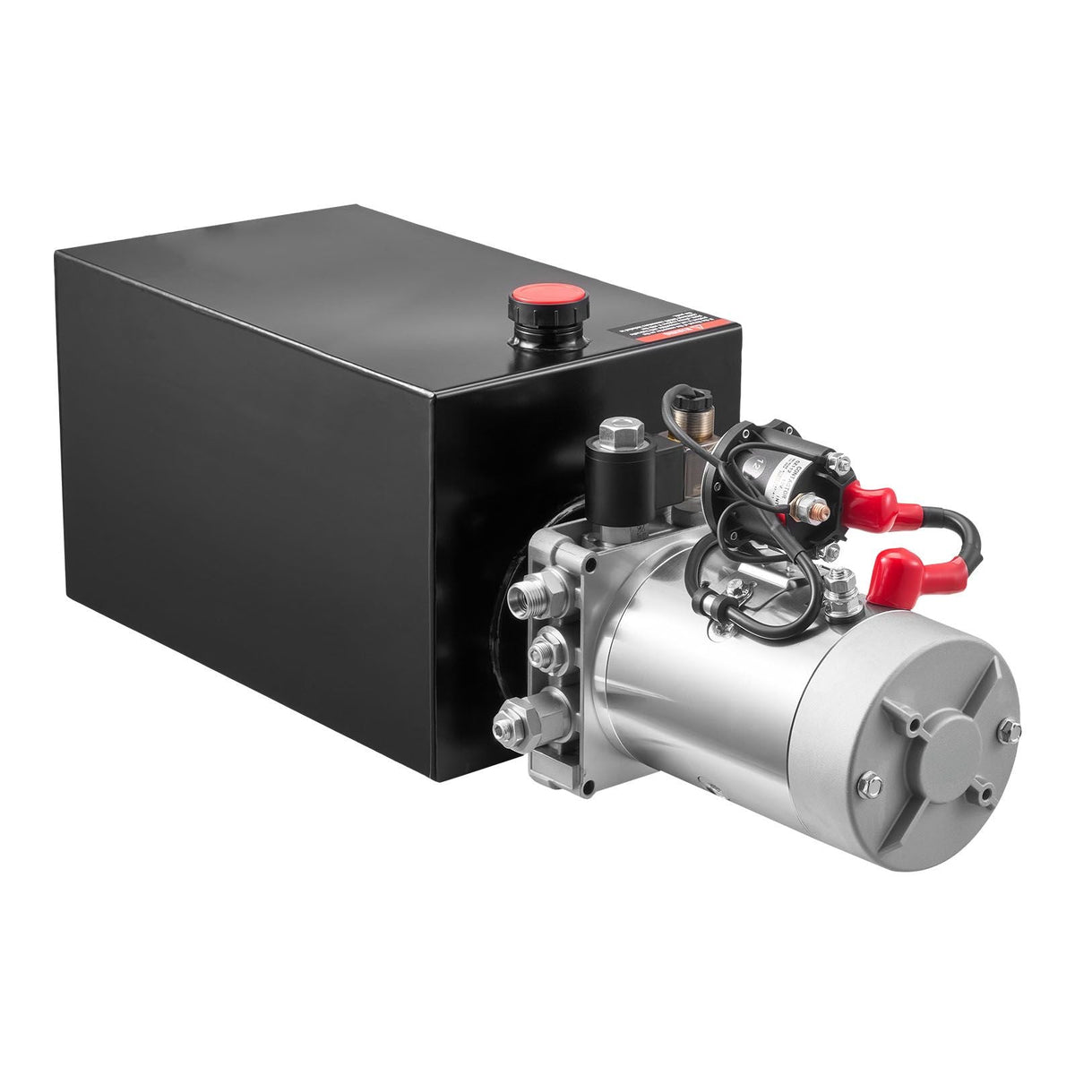10 Quart Hydraulic Power Unit, Single Acting Dump Trailer Pump, 3200 PSI Max Relief Pressure & 0.91 GPM Flow Rate, DC 12V Hydraulic Pump with Metal Reservoir for Dump Trailer Car Lifting