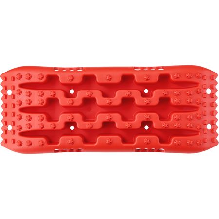 10 TON Traction Boards with PP Material, Recovery Boards for Off-road Vehicles/Cars/Pickups/SUVs/RVs, Pair Tire Traction Mats on Snow, Sand, Mud and Loose Terrain, Storage Bag, Short, Red