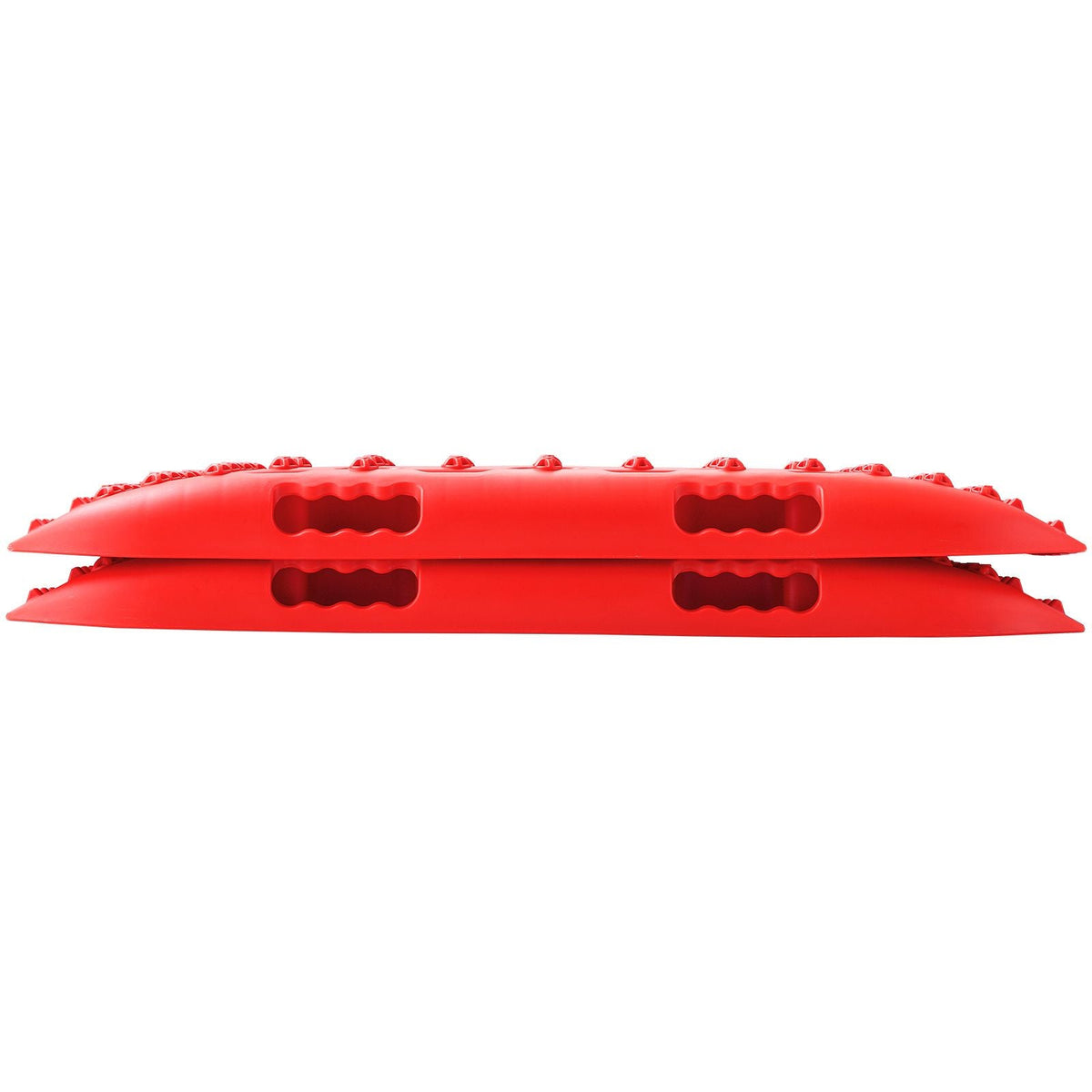 10 TON Traction Boards with PP Material, Recovery Boards for Off-road Vehicles/Cars/Pickups/SUVs/RVs, Pair Tire Traction Mats on Snow, Sand, Mud and Loose Terrain, Storage Bag, Short, Red
