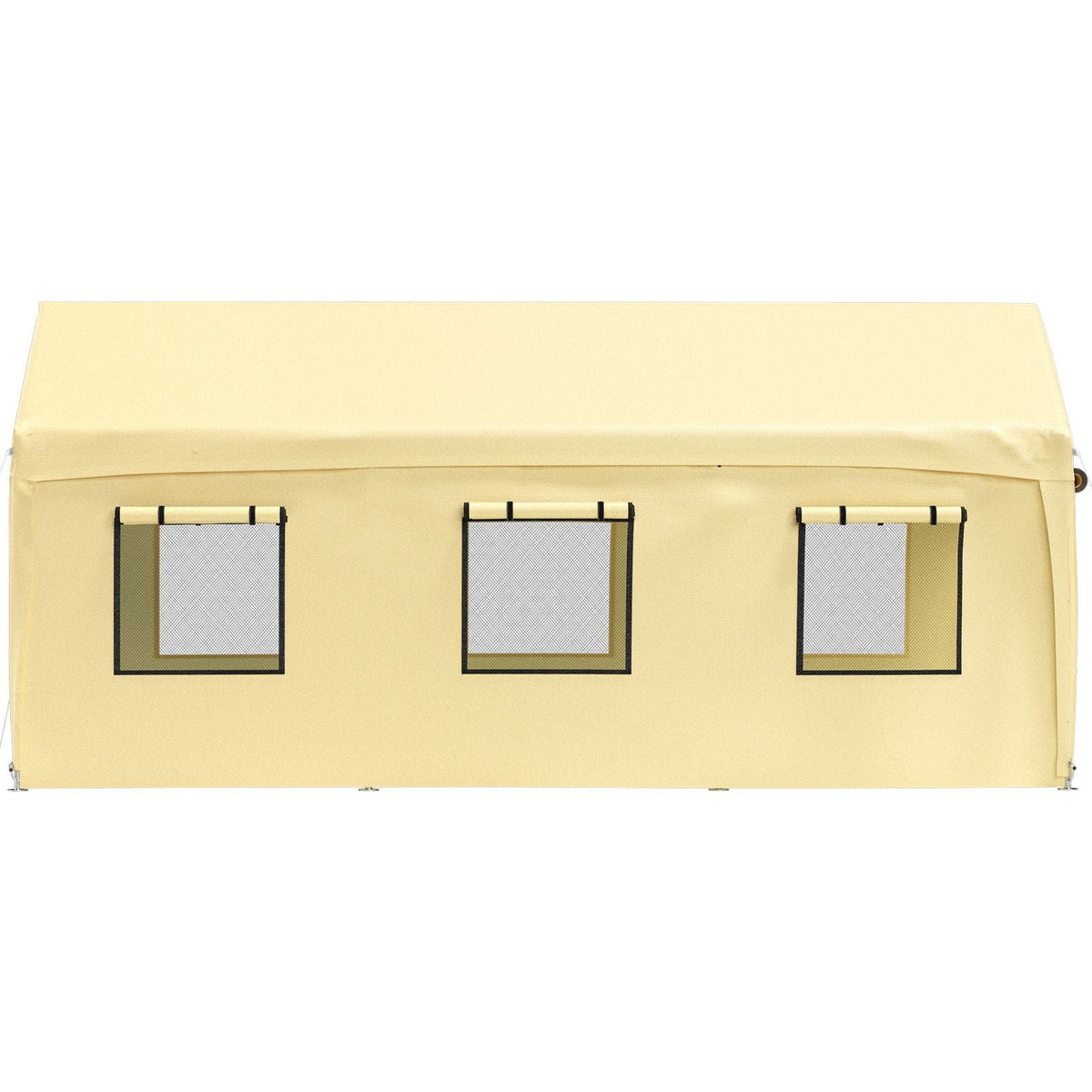 10 x 20 ft Carport Car Canopy, Heavy Duty Garage Shelter with 8 Legs, Removable Sidewalls and Windows, Car Garage Tent for Party, Boat, Adjustable Peak Height from 8.3 ft to 10 ft, Yellow