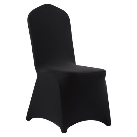 100 Pcs Black Chair Covers, Polyester Spandex Chair Cover, Stretch Slipcovers for Wedding Party Dining Banquet Flat-Front Chair Covers, Fits Chair Measures up to 20.08 x 17.72 x 37.4 inch