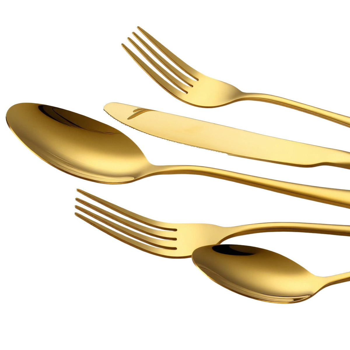100-Piece Gold Silverware Set, Food-Grade Stainless Steel Flatware Utensils for 20, Mirror Finished Cutlery Set, Dishwasher Safe Eating Tableware for Kitchen Home, Include Knife Fork Spoon