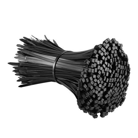 1000 Pack Cable Zip Ties, 8-inch Heavy Duty Cable Wire Ties with 45LBS High Tensile Strength, Multi-Purpose Self-Locking Nylon Tie Wraps, Heat & Cold Resistant for Indoor and Outdoor Use