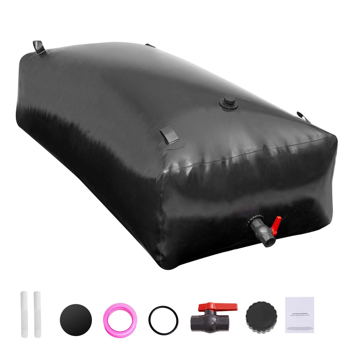 1000L/264 Gallon Water Storage Bladder, RV Water Tank, 1000D PVC Collapsible Water Storage Containers, Large Capacity Soft Water Bag, Portable Water Bladder, Fire Prevention, Camping, Emergency