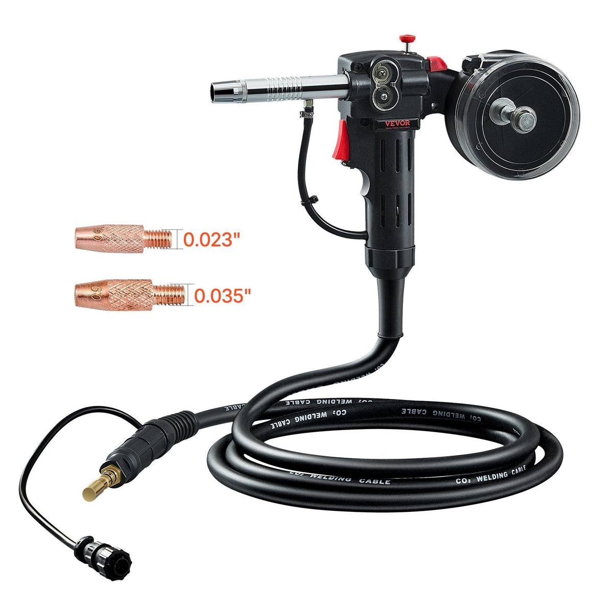 100Amp Spool Gun with 10FT Cable Suitable for 0.023" 0.030" 0.035" Welding Wire