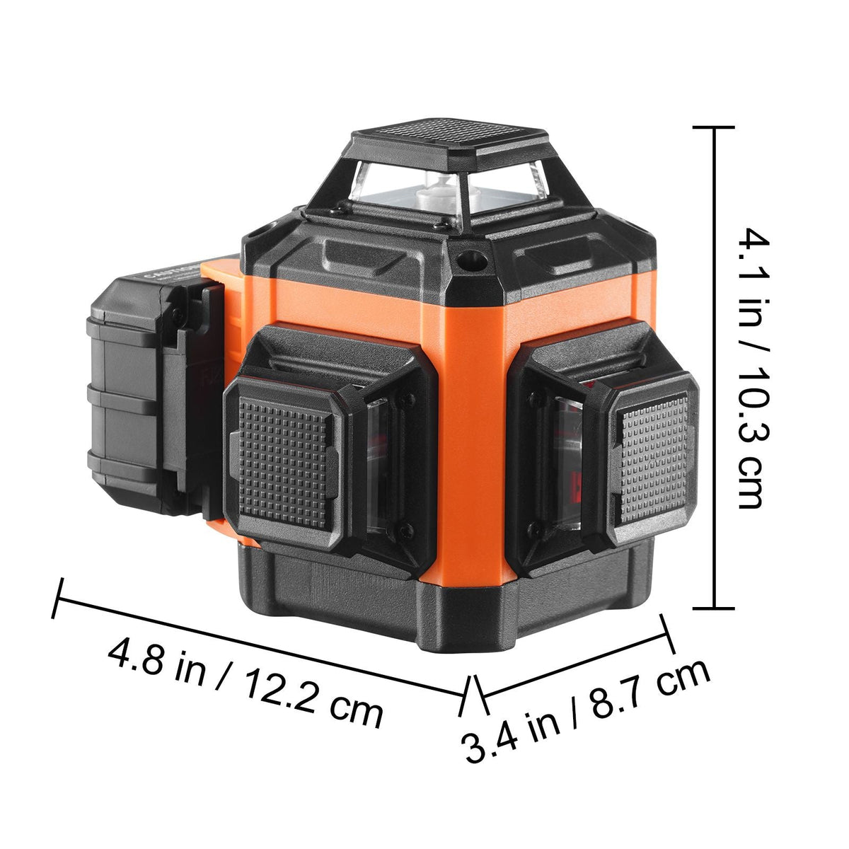100ft Self Leveling Laser Level, Manual Green 3 x 360° Cross Line Laser, Manual Self-leveling Mode & IP54 Waterproof 8h Continuous Working Time Line Laser, Battery/Stand Included