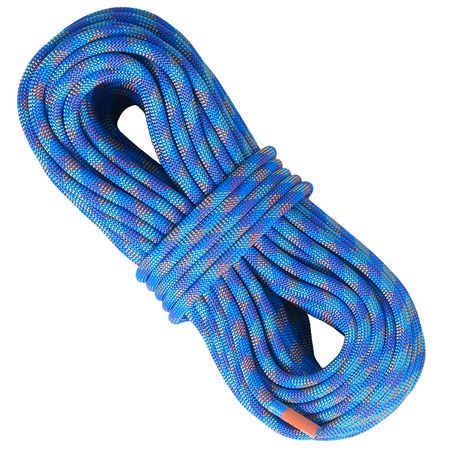 10.2mm Dynamic Climbing Rope, 40M(131ft) Outdoor Rock Climbing Rope 25KN Breaking Tension, Stretchable Fiber Rope with Steel Snap Hooks for Escape, Rappelling, Fire Rescue, Blue