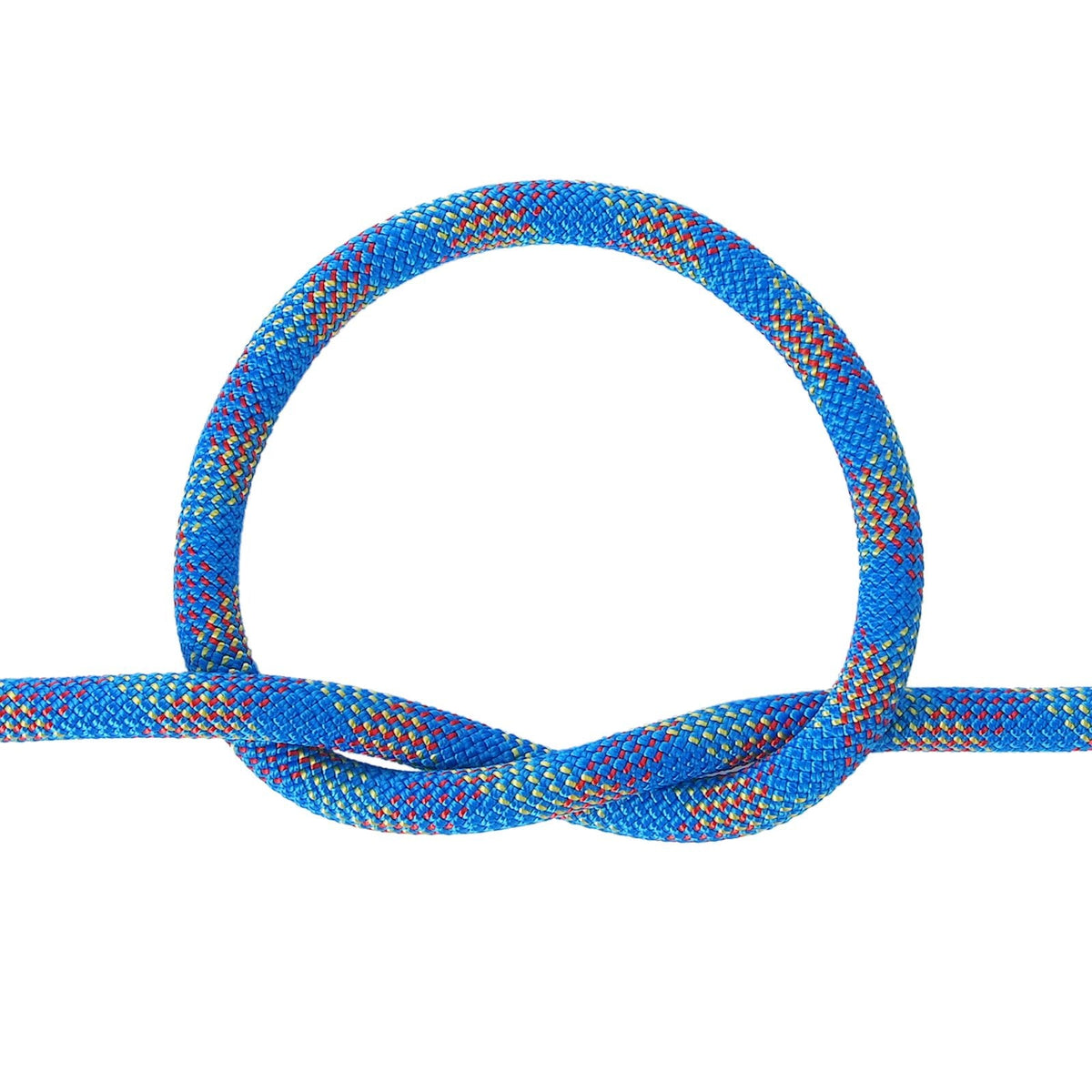 10.2mm Dynamic Climbing Rope, 50M(164ft) Outdoor Rock Climbing Rope 25KN Breaking Tension, Stretchable Fiber Rope with Steel Snap Hooks for Escape, Rappelling, Fire Rescue, Blue