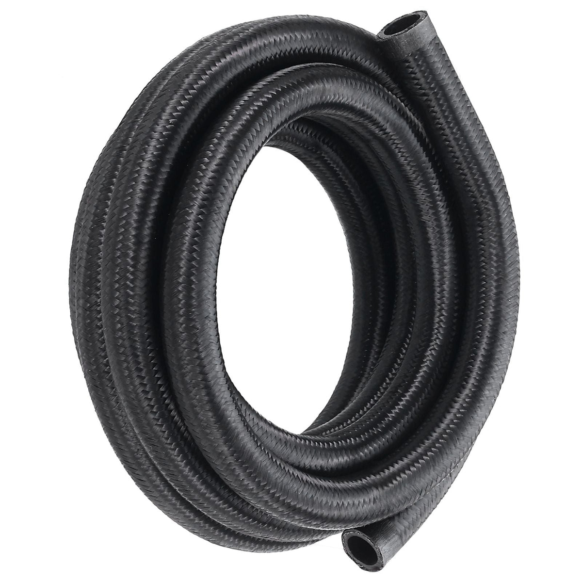 10AN Fuel Line Kit, 10 FT Fuel Hose Kit, 0.55" Nylon Stainless Steel Braided Fuel Line Oil/Gas/Diesel Hose End Fitting Kit, with 7 PCS Swivel Fitting Adapter Kit, Black