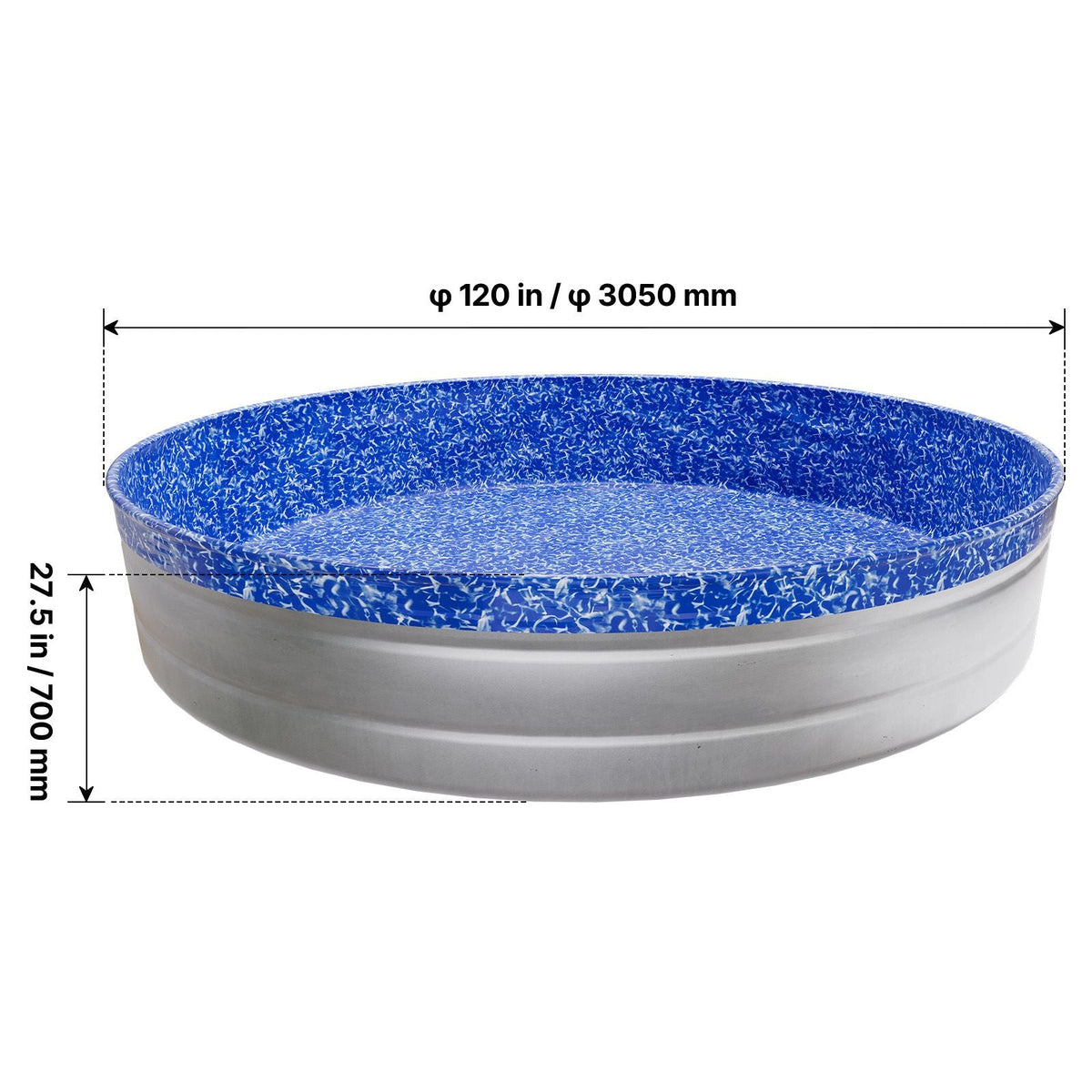 10ft Pool Liner, Round Overlap Swimming Pool Liner for 27.5 in Wall Height, Heavy Gauge Vinyl, Easy Install with Leak-Proof Patches, Designed for Steel Sided Above-Ground,Outdoor, Crystal
