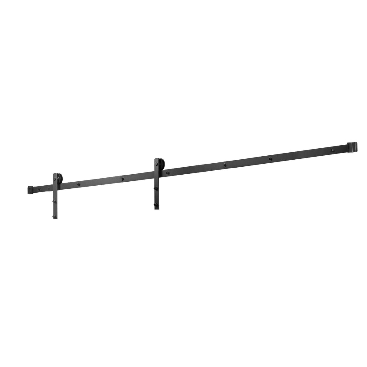 10FT Sliding Barn Door Hardware Kit, 330 LBS Weight Capacity, Compatible with 60 Inches Max Width & 1-3/8 to 1-3/4 Inches Thickness Single Sliding Barn Door, Durable Track & I-shape Roller,Black