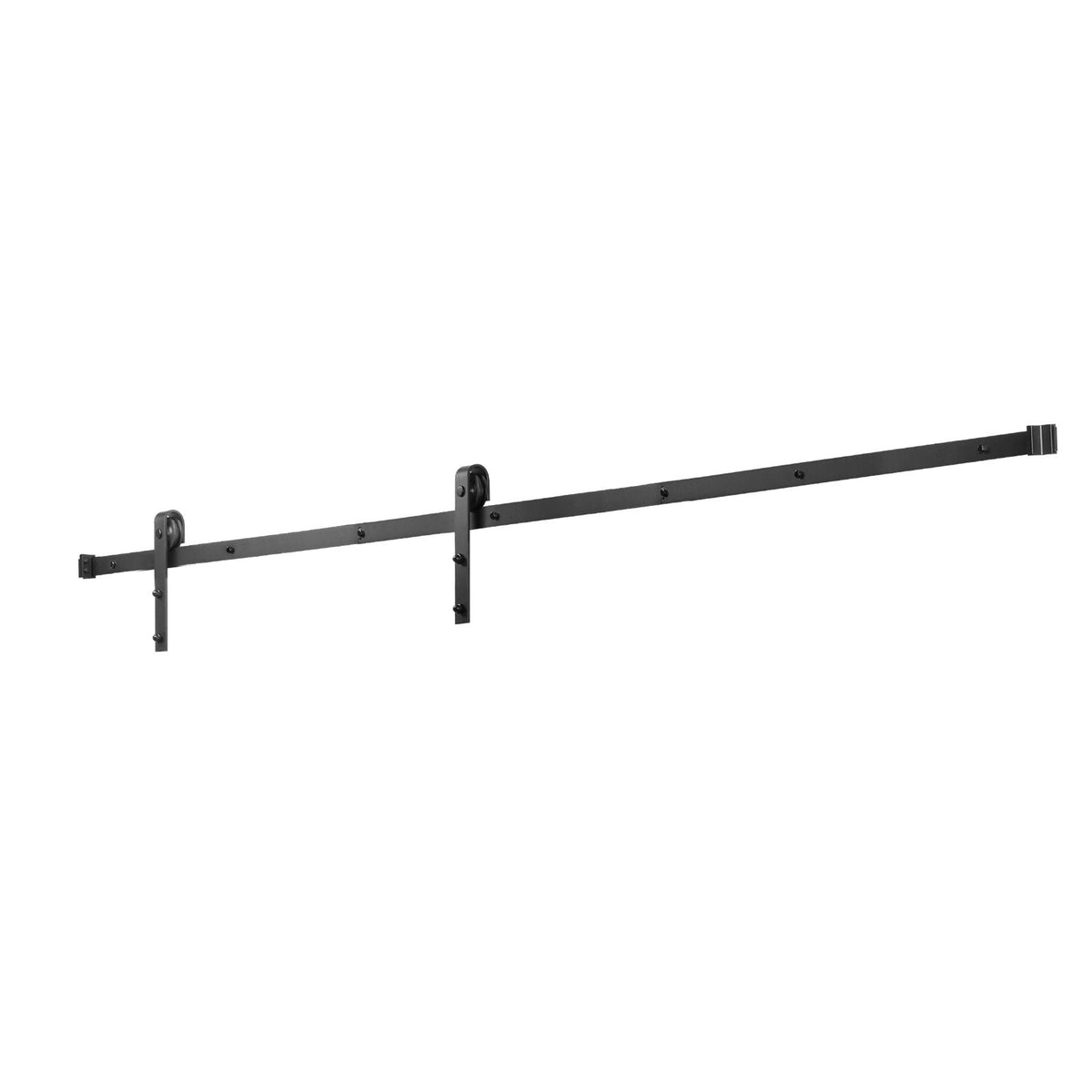 10FT Sliding Barn Door Hardware Kit, 330 LBS Weight Capacity, Compatible with 60 Inches Max Width & 1-3/8 to 1-3/4 Inches Thickness Single Sliding Barn Door, Durable Track & J-shape Roller,Black