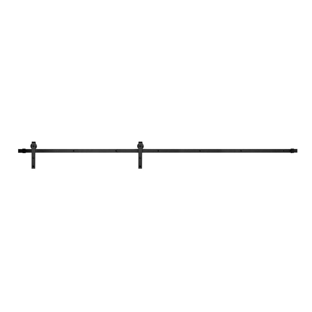 10FT Sliding Barn Door Hardware Kit, 330 LBS Weight Capacity, Compatible with 60 Inches Max Width & 1-3/8 to 1-3/4 Inches Thickness Single Sliding Barn Door, Durable Track & J-shape Roller,Black