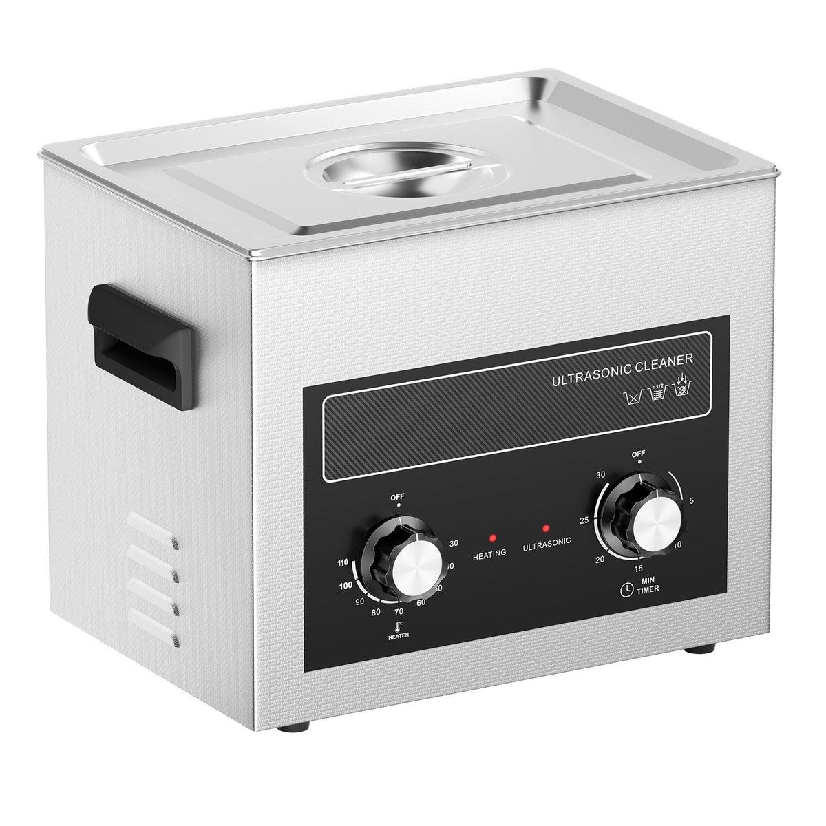 10L Ultrasonic Cleaner with Heater Timer & Basket, Professional Digital Sonic Cavitation Machine, 240W Cleaning Machine for Lab Tools, Metal Parts, Carburetor, Brass, Auto Parts, Engine Parts