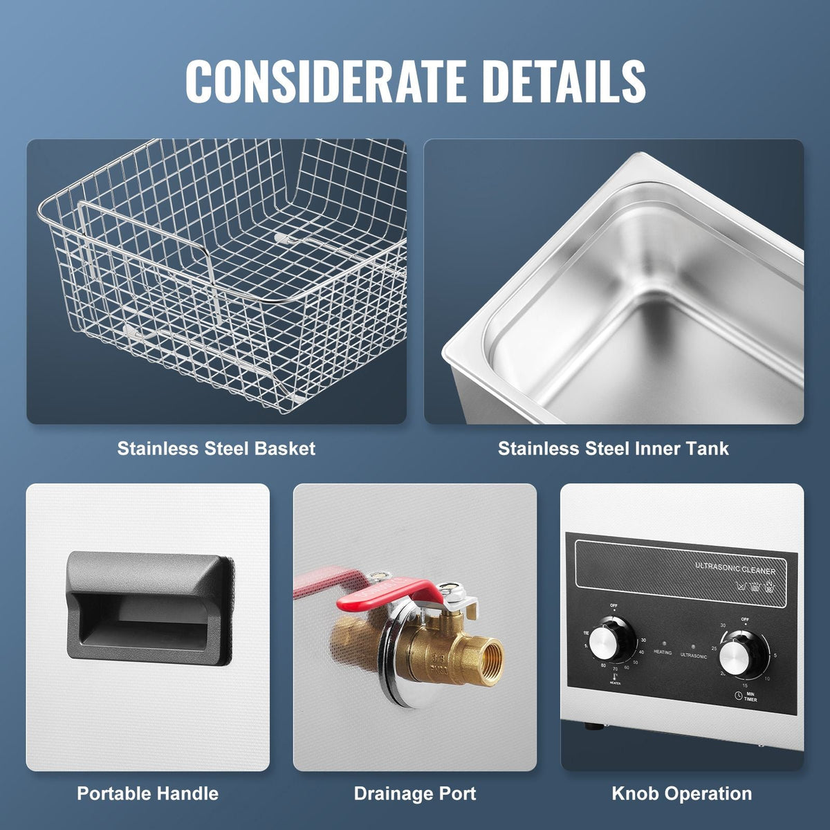 10L Ultrasonic Cleaner with Heater Timer & Basket, Professional Digital Sonic Cavitation Machine, 240W Cleaning Machine for Lab Tools, Metal Parts, Carburetor, Brass, Auto Parts, Engine Parts