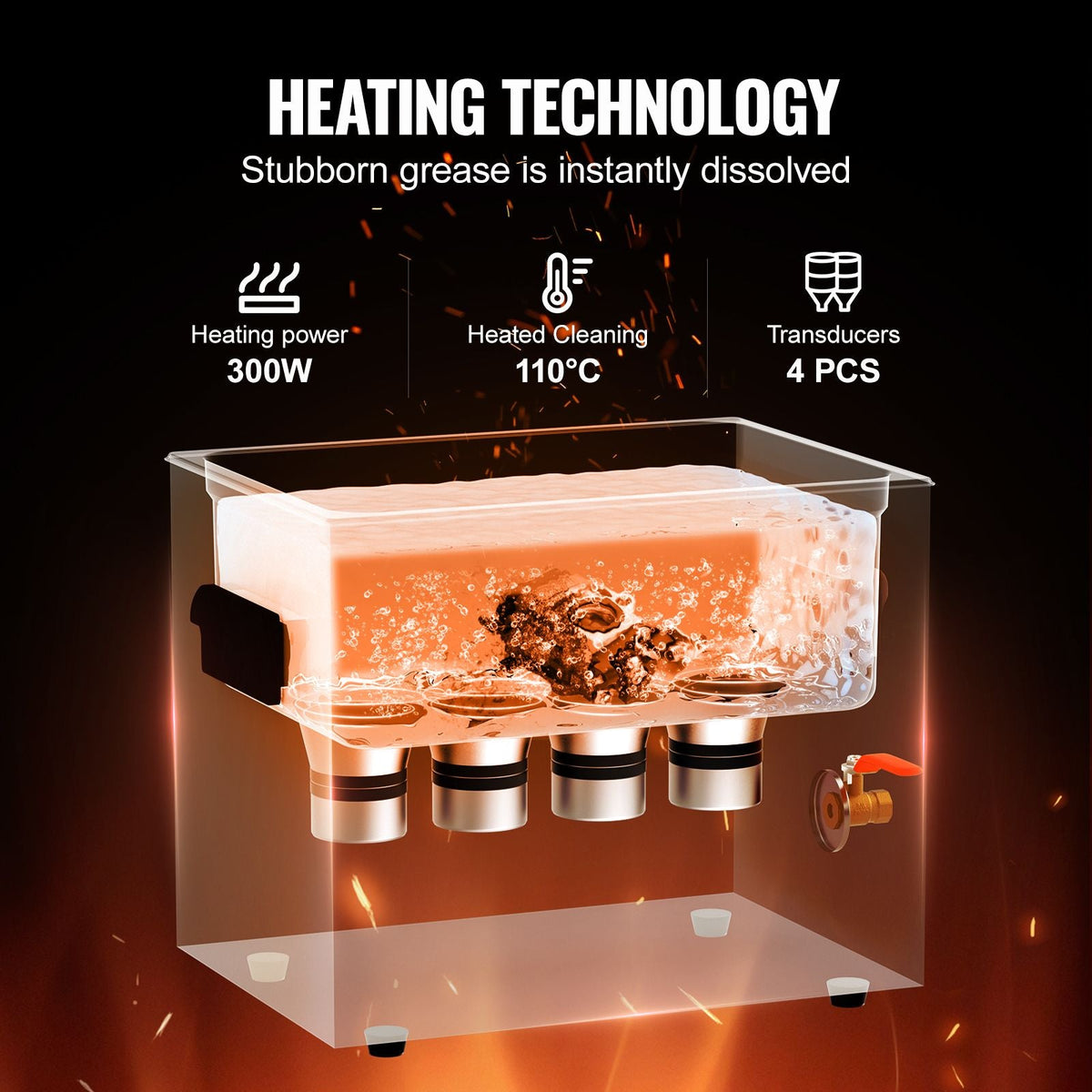 10L Ultrasonic Cleaner with Heater Timer & Basket, Professional Digital Sonic Cavitation Machine, 240W Cleaning Machine for Lab Tools, Metal Parts, Carburetor, Brass, Auto Parts, Engine Parts