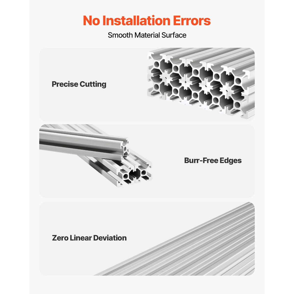 10PCS 2020 Aluminum Extrusion Profile, 48 Inch 1220 mm, T Slot European Standard Anodized Linear Rail, High-Strength Extruded Aluminum Rail, for 3D Printer Parts and CNC DIY Workbench, Silver