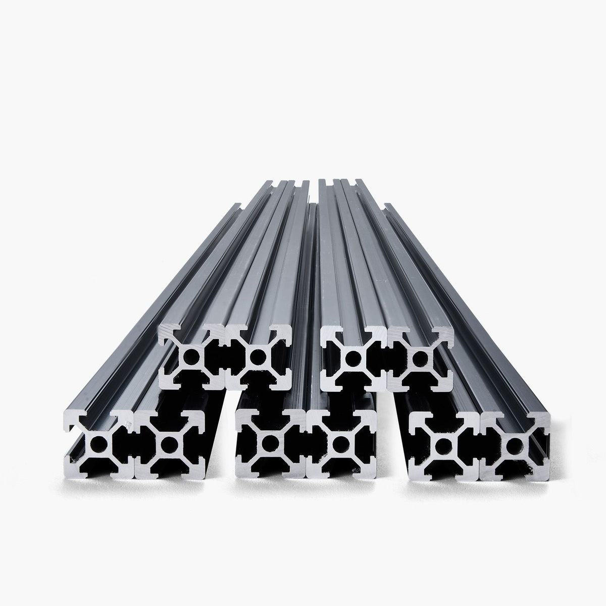 10PCS 39.4in (1000mm) T Slot 2020 Aluminum Extrusion Profile, European Standard Anodized Linear Rail, High-Strength Extruded Aluminum Rail for 3D Printer, CNC Machine DIY, Laser Engraving, Black