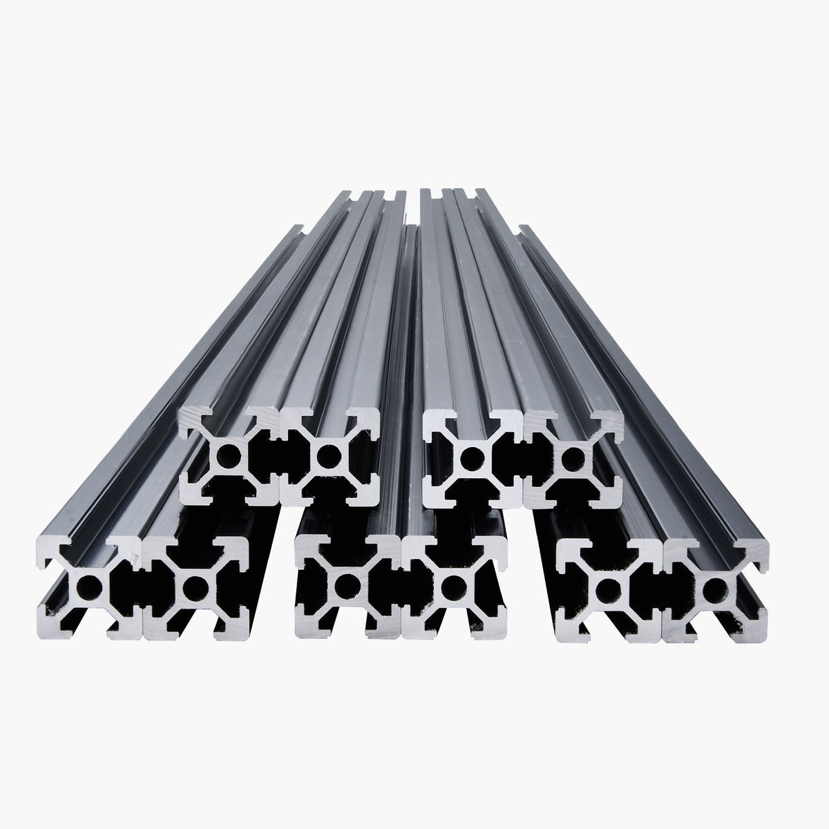10PCS 47.2in (1200mm)T Slot 2020 Aluminum Extrusion Profile, European Standard Anodized Linear Rail, High-Strength Extruded Aluminum Rail for 3D Printer, CNC Machine DIY, Laser Engraving, Black