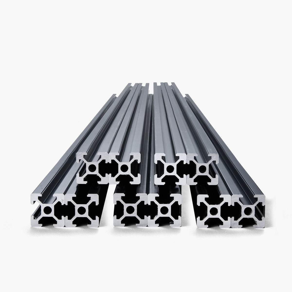 10PCS 47.2in (1200mm)T Slot 2020 Aluminum Extrusion Profile, European Standard Anodized Linear Rail, High-Strength Extruded Aluminum Rail for 3D Printer, CNC Machine DIY, Laser Engraving, Black