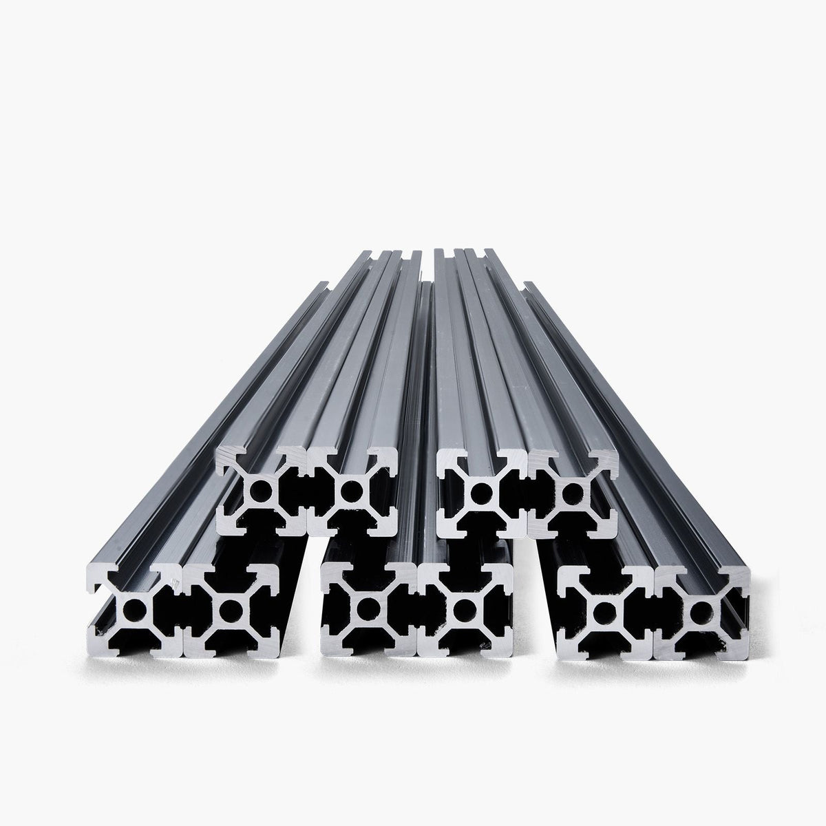 10PCS 59 in (1500 mm) T Slot 2020 Aluminum Extrusion Profile, European Standard Anodized Linear Rail, High-Strength Extruded Aluminum Rail for 3D Printer, CNC Machine DIY, Laser Engraving, Black
