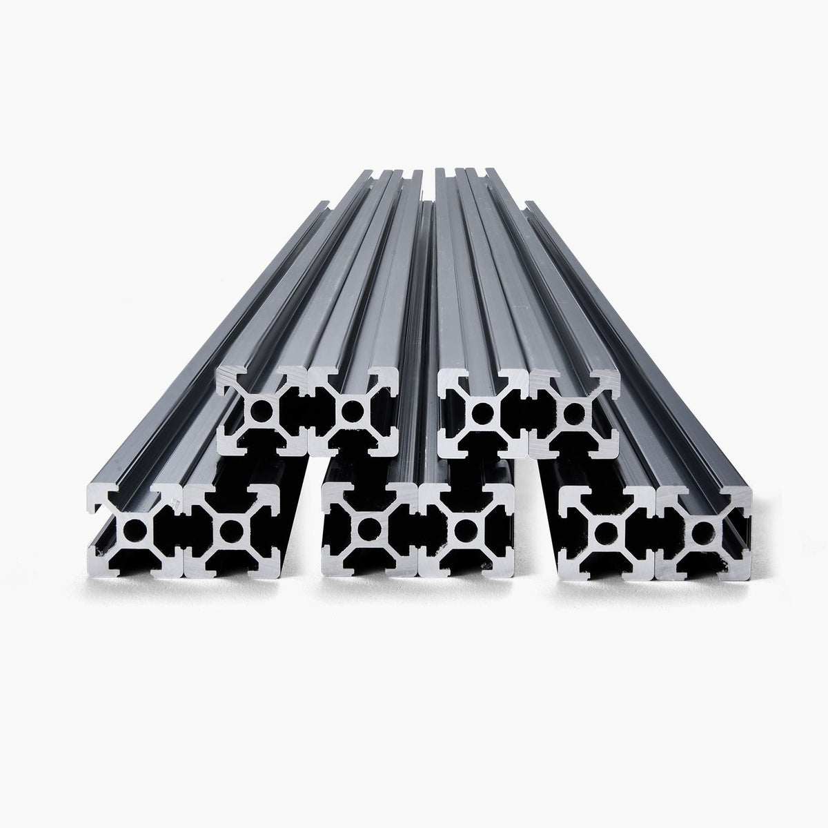 10PCS 78.7in (2000mm) T Slot 2020 Aluminum Extrusion Profile, European Standard Anodized Linear Rail, High-Strength Extruded Aluminum Rail for 3D Printer, CNC Machine DIY, Laser Engraving, Black