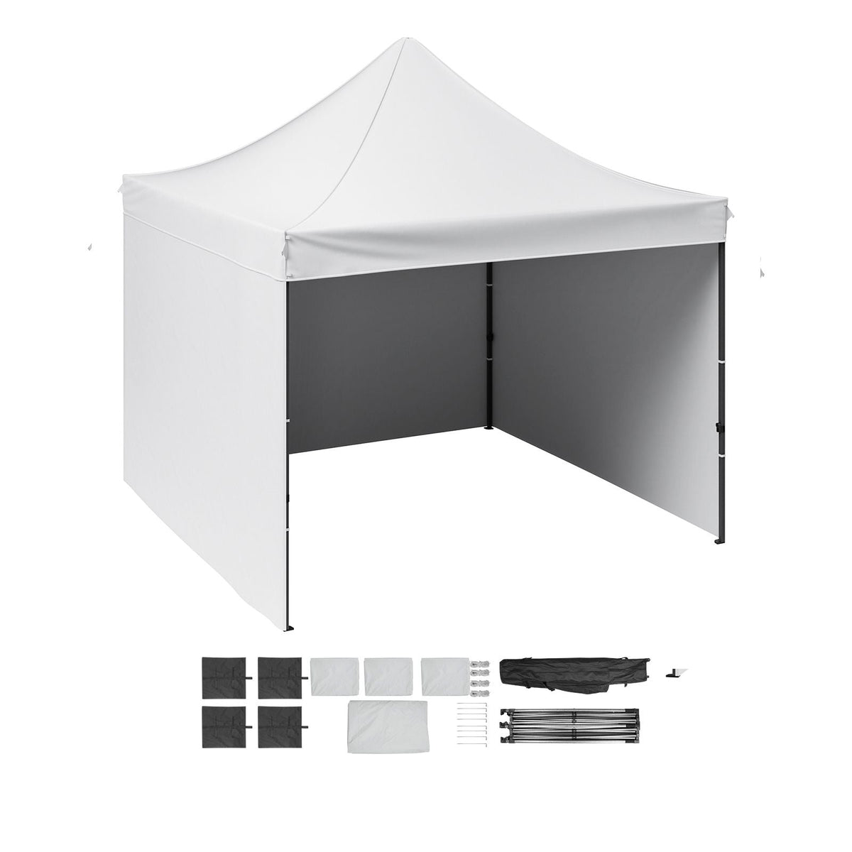 10x10 FT Pop up Canopy with Removable Sidewalls, Instant Canopies Portable Gazebo & Wheeled Bag, UV Resistant Waterproof, Enclosed Canopy Tent for Outdoor Events, Patio, Backyard, Party, Camping