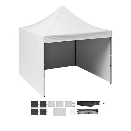 10x10 FT Pop up Canopy with Removable Sidewalls, Instant Canopies Portable Gazebo & Wheeled Bag, UV Resistant Waterproof, Enclosed Canopy Tent for Outdoor Events, Patio, Backyard, Party, Camping