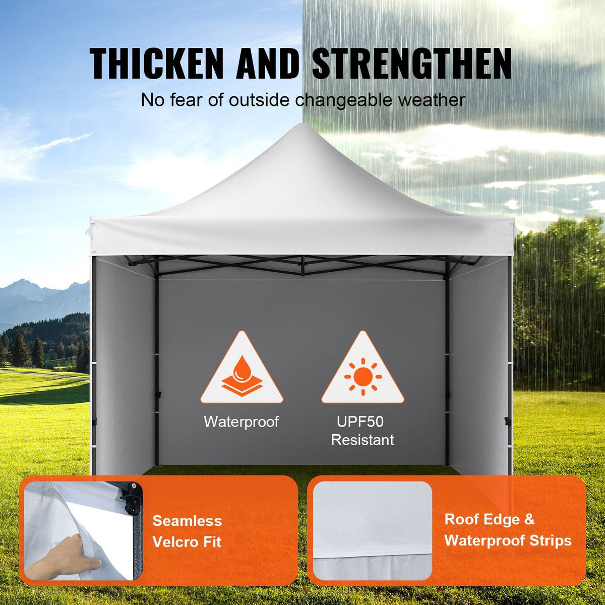 10x10 FT Pop up Canopy with Removable Sidewalls, Instant Canopies Portable Gazebo & Wheeled Bag, UV Resistant Waterproof, Enclosed Canopy Tent for Outdoor Events, Patio, Backyard, Party, Camping