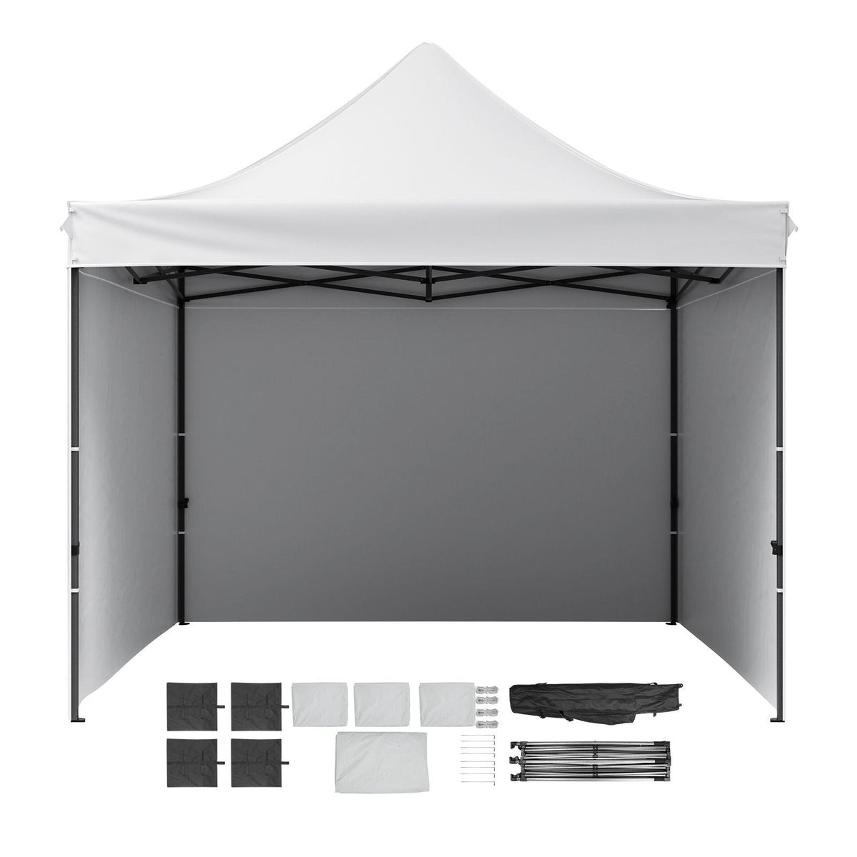 10x10 FT Pop up Canopy with Removable Sidewalls, Instant Canopies Portable Gazebo & Wheeled Bag, UV Resistant Waterproof, Enclosed Canopy Tent for Outdoor Events, Patio, Backyard, Party, Camping