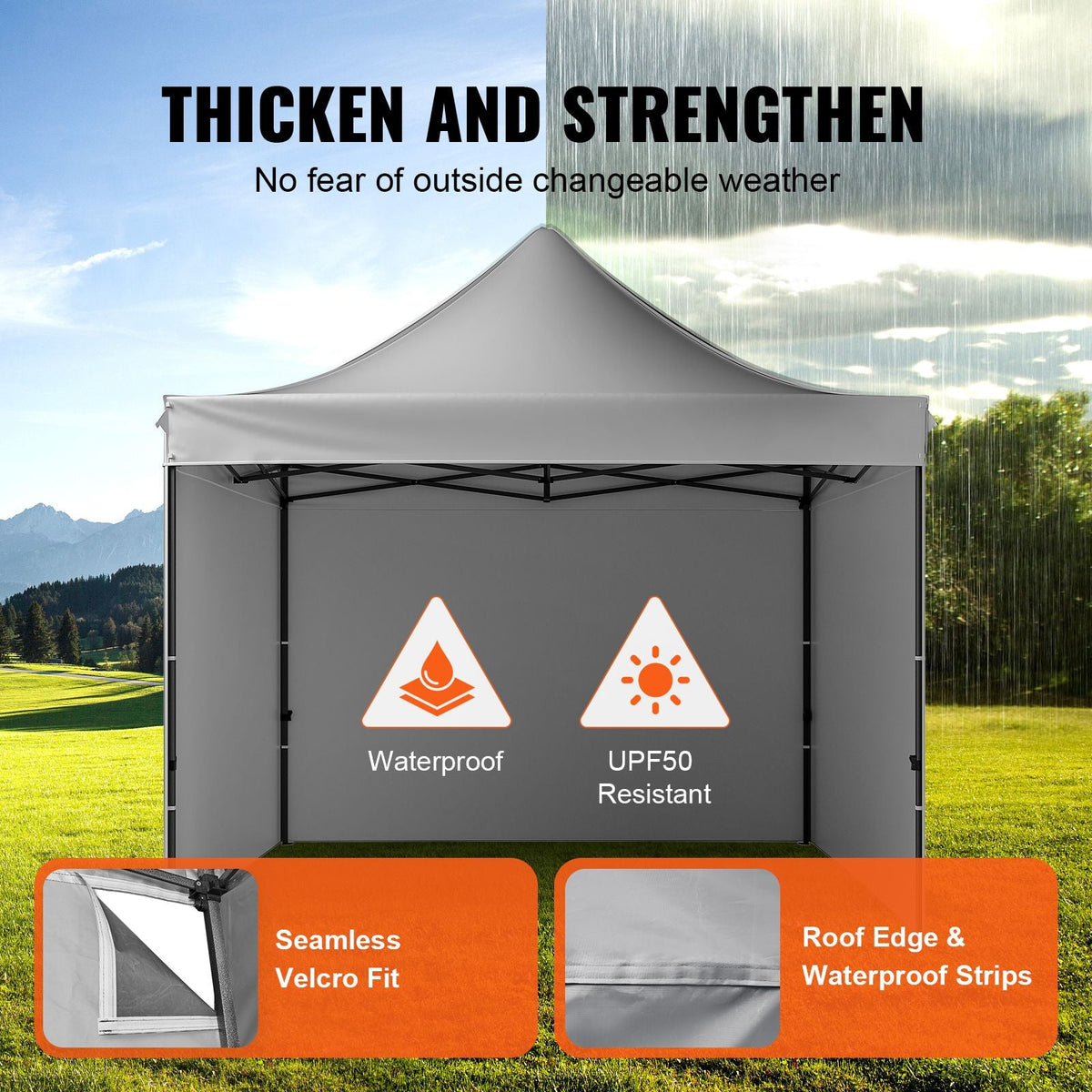 10x10 FT Pop up Canopy with Removable Sidewalls, Instant Canopies Portable Gazebo & Wheeled Bag, UV Resistant Waterproof, Enclosed Canopy Tent for Outdoor Events, Patio, Backyard, Party, Camping