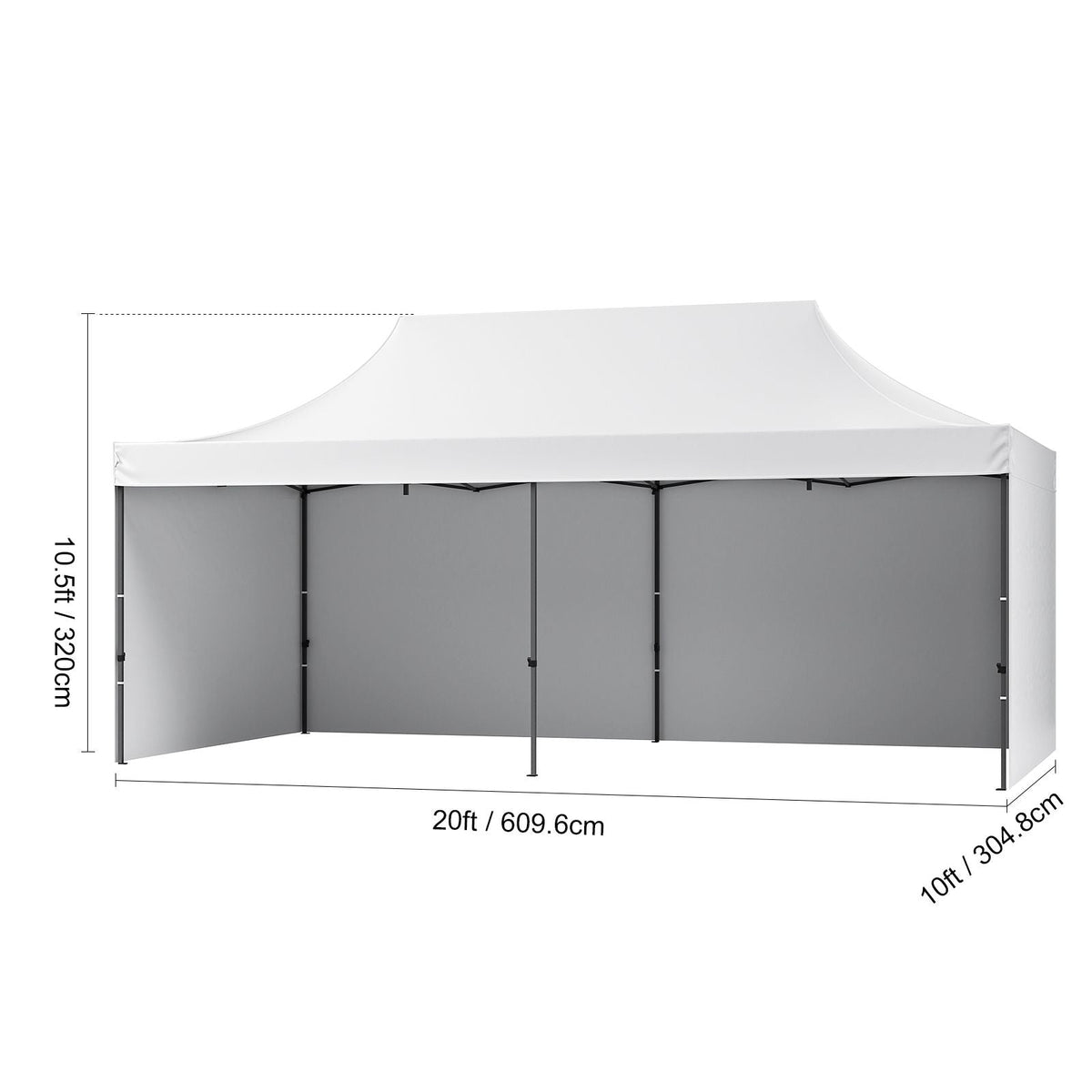 10x20 FT Pop up Canopy with Removable Sidewalls, Instant Canopies Portable Gazebo & Wheeled Bag, UV Resistant Waterproof, Enclosed Canopy Tent for Outdoor Events, Patio, Backyard, Party, Parking