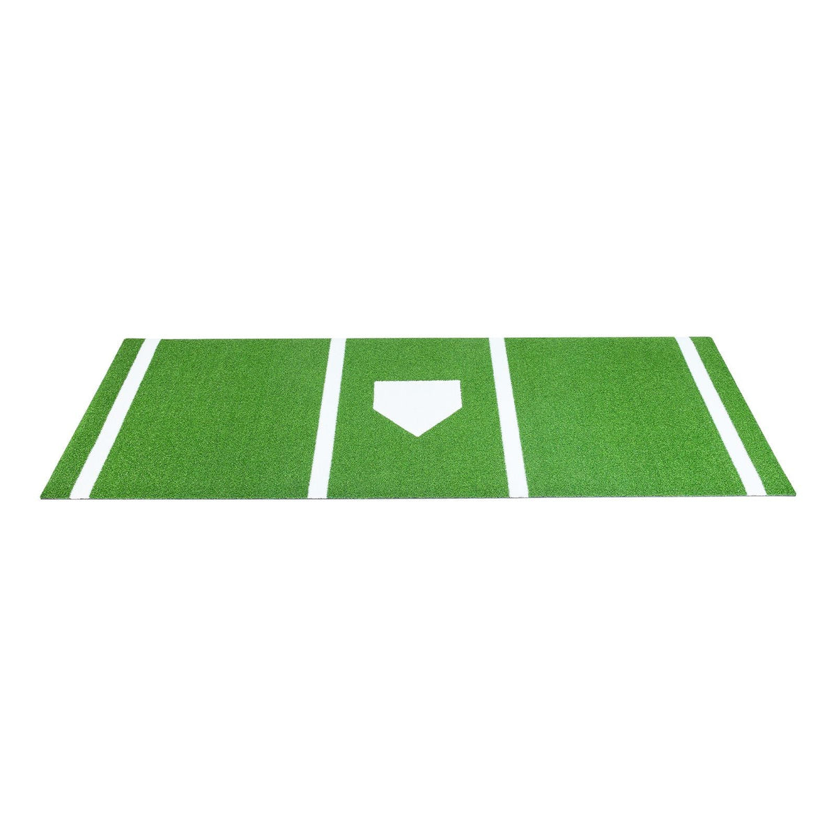 10x3.8 ft Baseball Softball Hitting Batting Mat, Indoor/Outdoor Anti-Slip Anti-Fade Softball Mat, Lined & Foam Backing Training Aid with Tightening Rope, Portable Practice Mats, Green