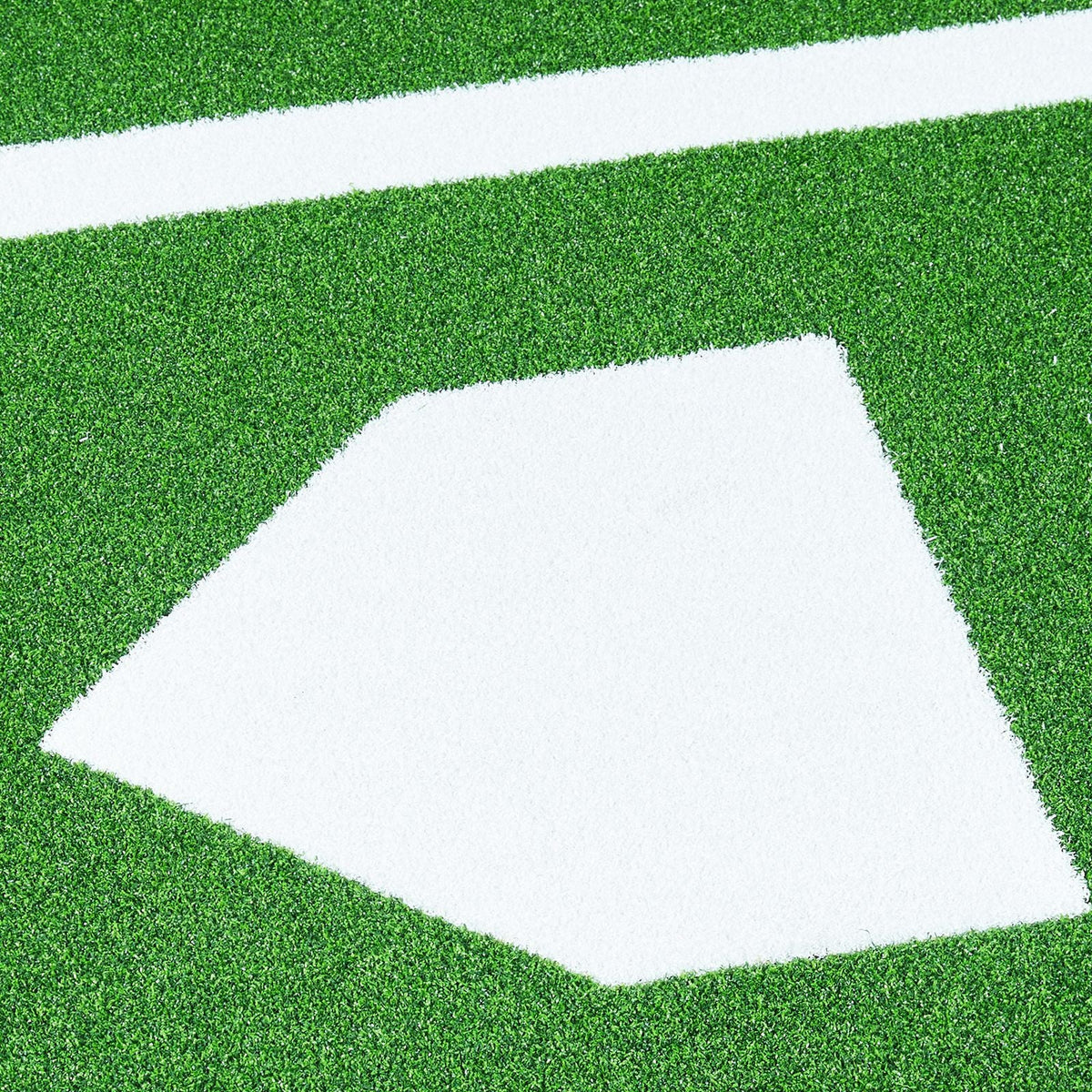 10x3.8 ft Baseball Softball Hitting Batting Mat, Indoor/Outdoor Anti-Slip Anti-Fade Softball Mat, Lined & Foam Backing Training Aid with Tightening Rope, Portable Practice Mats, Green