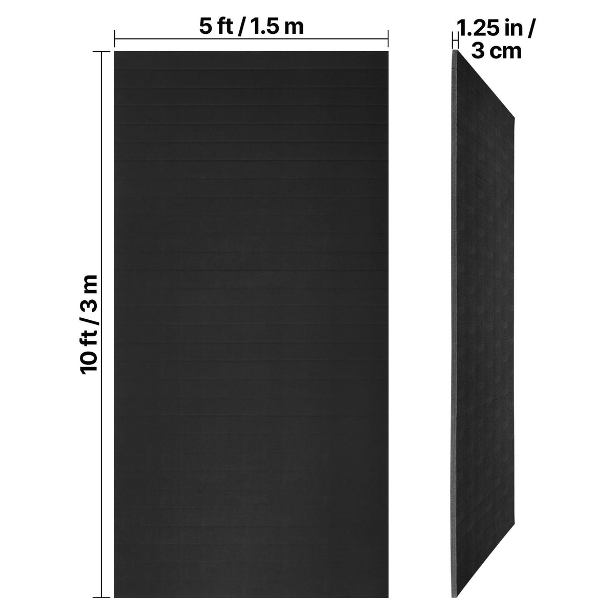 10x5 ft Wrestling Mat, Martial Arts Thick Mat for Home Gym Workouts Exercise, Waterproof PVC Roll-Up Training Mats for Gymnastics, Tatami, Jiu Jitsu BJJ MMA Judo, Boxing, Black