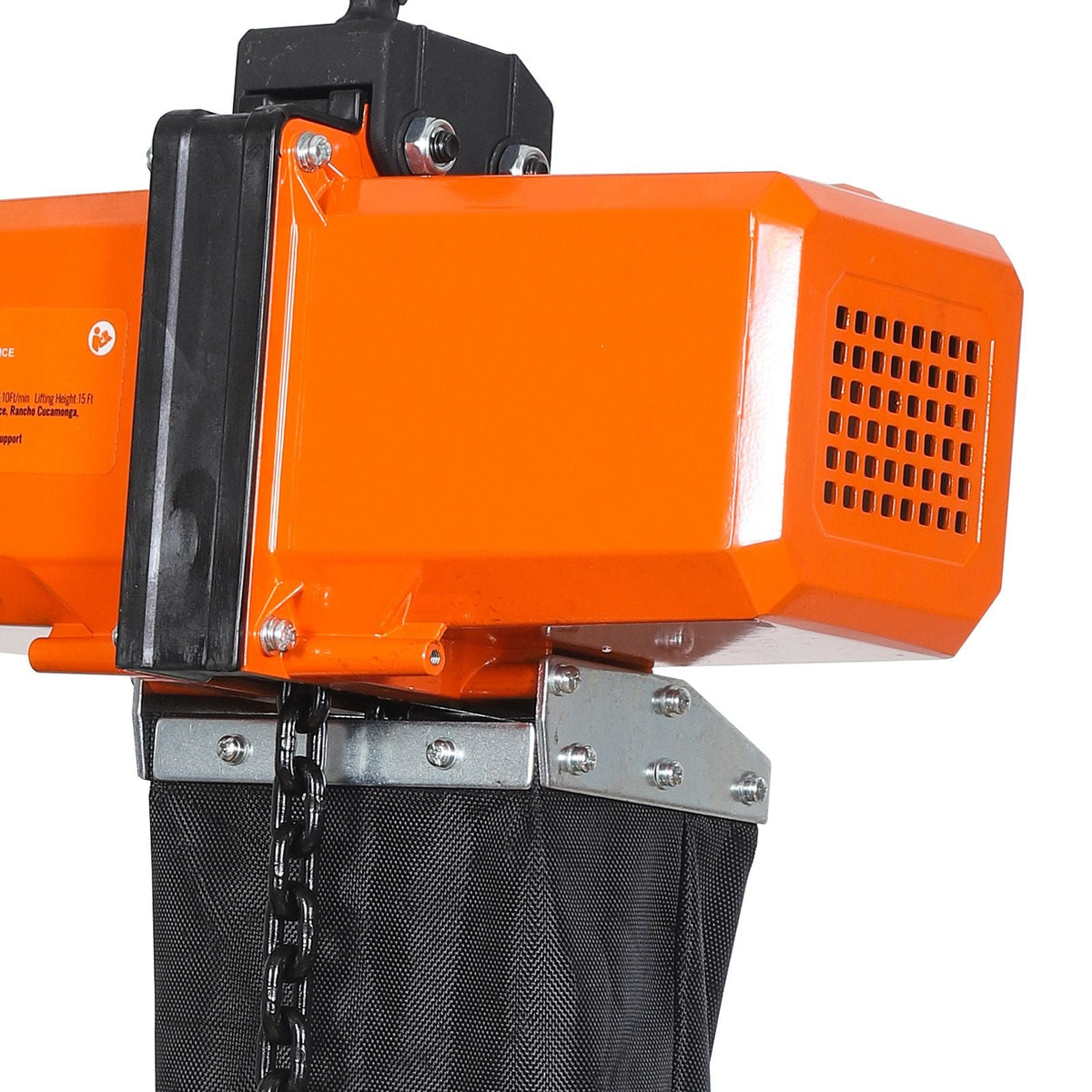1100 lbs Electric Chain Hoist 15 FT Lifting Height, 120V Electric Hoist, Single Phase Overhead Crane with G100 Chain, 10 ft Wired Remote Control for Garage, Shop, Hotel, Home