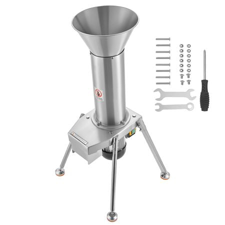 1100W Electric Fruit Apple Crusher, SUS304 Freestanding Crushing Machine, Grinds Whole Apples Up to 3.15" Dia, 164 KG/H Capacity, Cider Press for Apples, Pears, Pineapple, Guava, Carrot, Potato