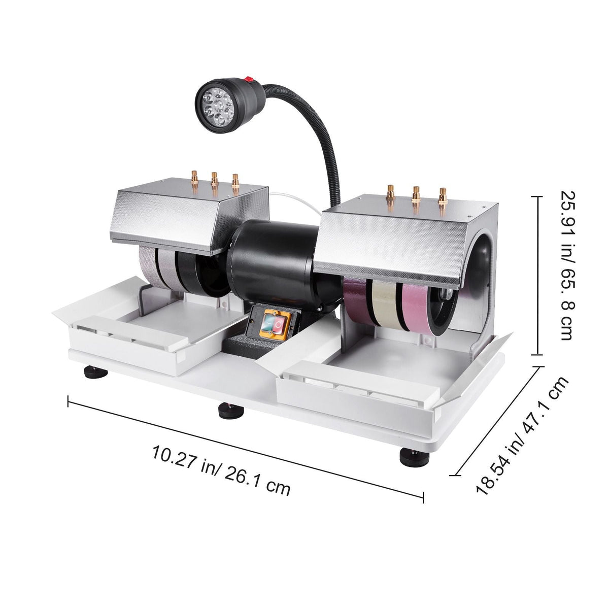110V Commercial Food Processor 2 Feeding Holes, 550W Electric Vegetable Slicer 1600 RPM, Stainless Steel Vegetable Processor Detachable 6-blades, 3mm/4mm/7mm Shred, 2mm/4mm Slice